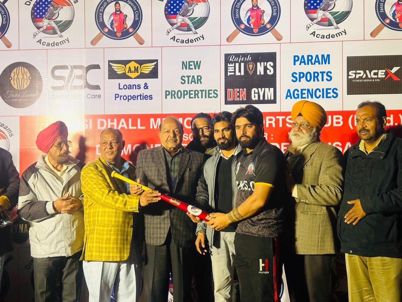 Best Hitter Award - Satinder from Moga Baseball Club