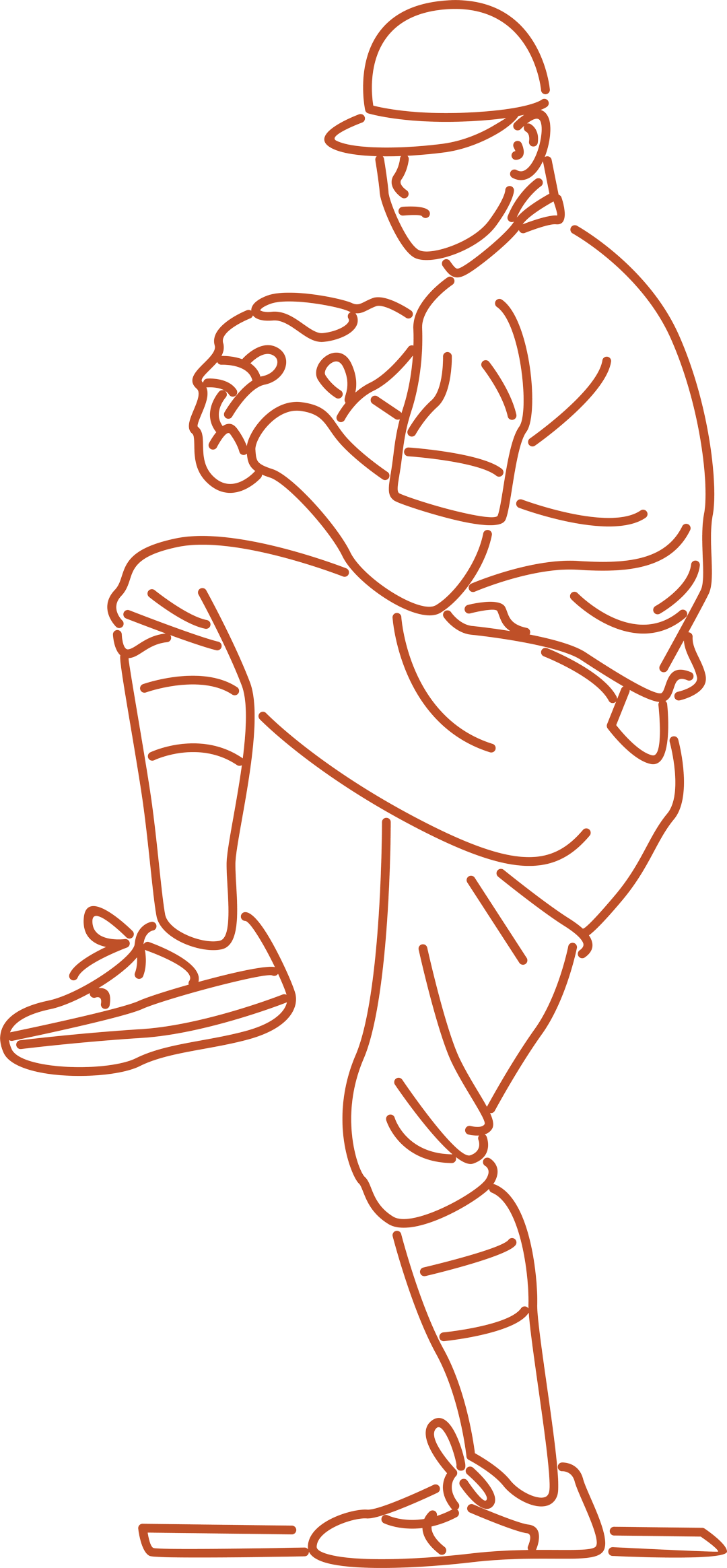 Baseball player in action