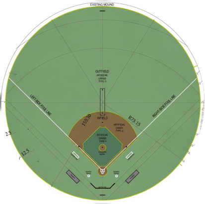 Baseball Field Technical Diagram