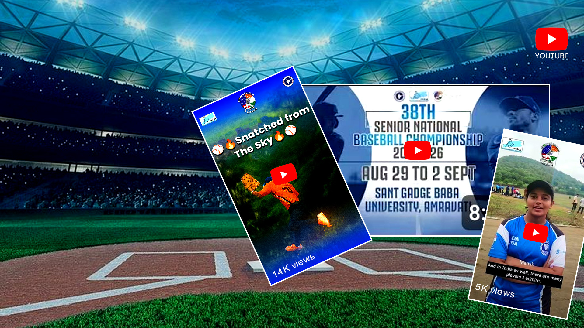 Baseball tournament highlights on YouTube